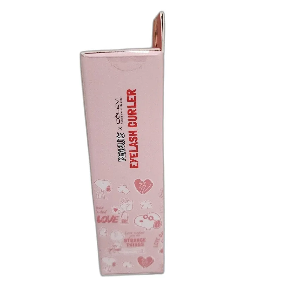 NIB Peanuts x Célavi Limited Edition Eyelash Curler - Pink w/ Bonus Keychain